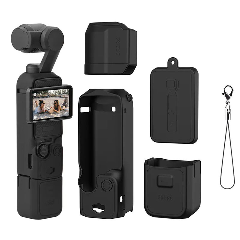 Silicone Protective Case Cover Sleeve For DJI OSMO Pocket 3 (Black)