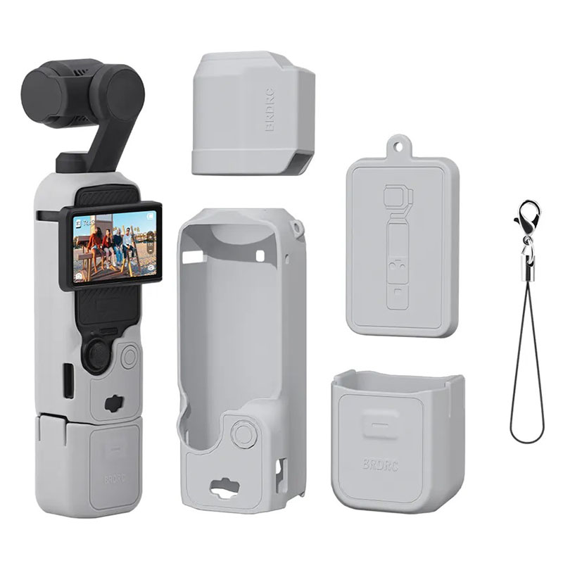 Silicone Protective Case Cover Sleeve For DJI OSMO Pocket 3 (Grey)