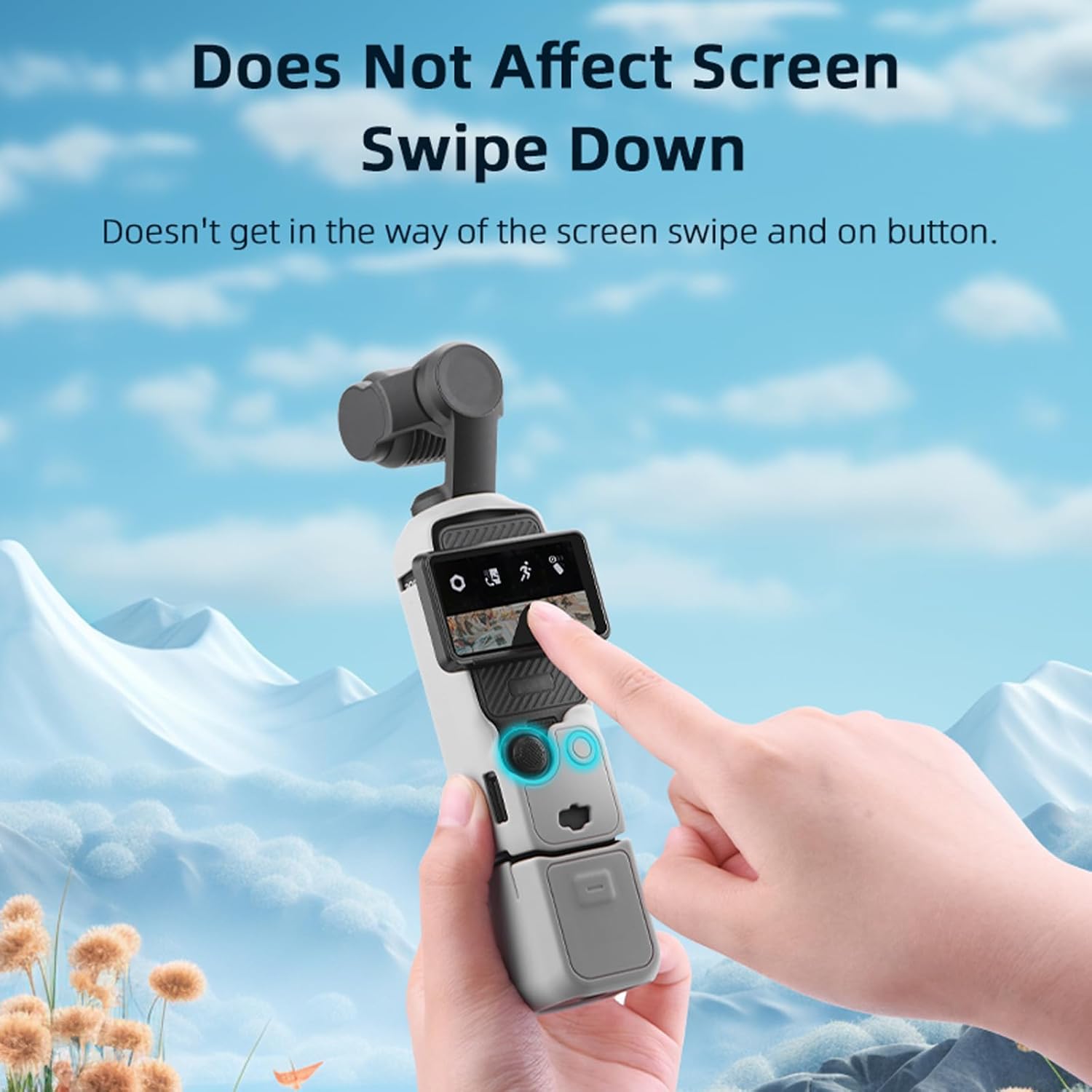 Silicone Protective Case Cover Sleeve For DJI OSMO Pocket 3 (Grey)