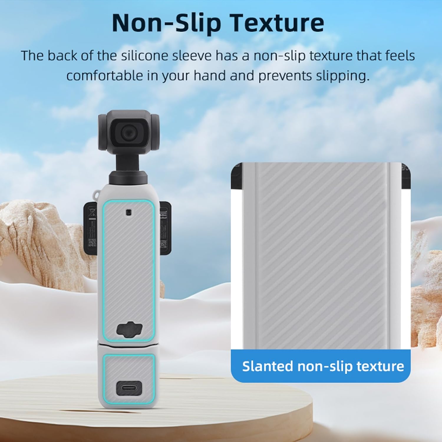 Silicone Protective Case Cover Sleeve For DJI OSMO Pocket 3 (Grey)