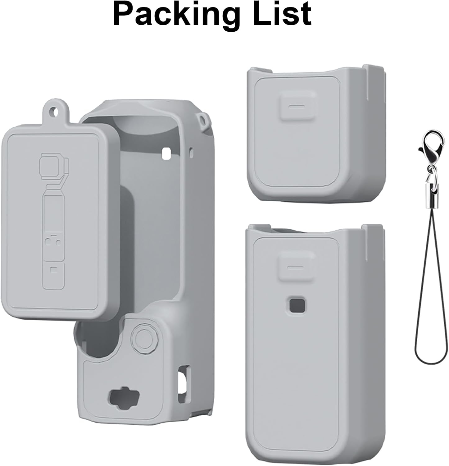 Silicone Protective Case Cover Sleeve For DJI OSMO Pocket 3 (Grey)