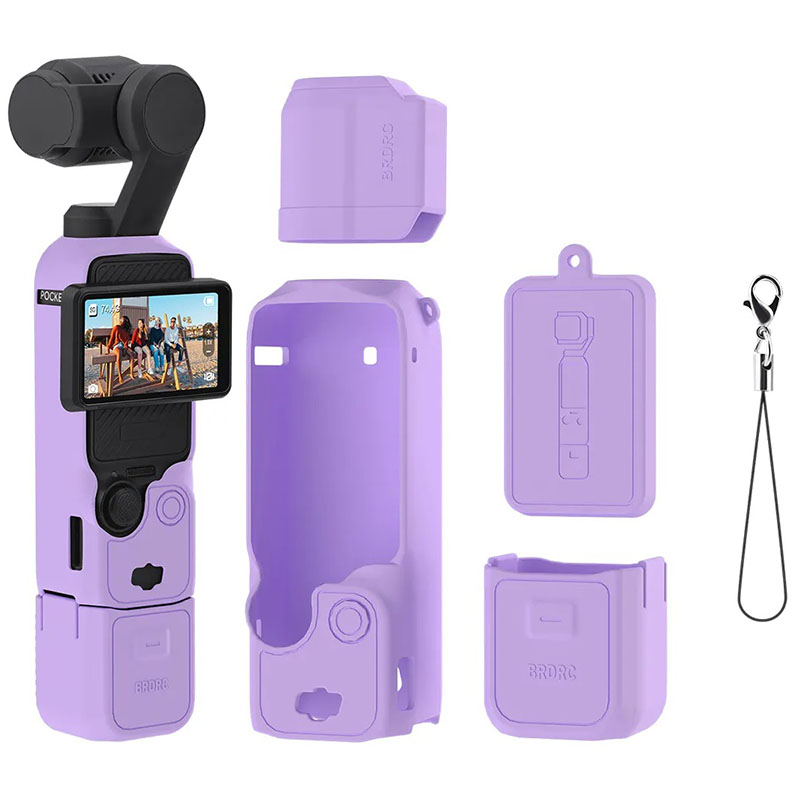 Silicone Protective Case Cover Sleeve For DJI OSMO Pocket 3 (Purple)