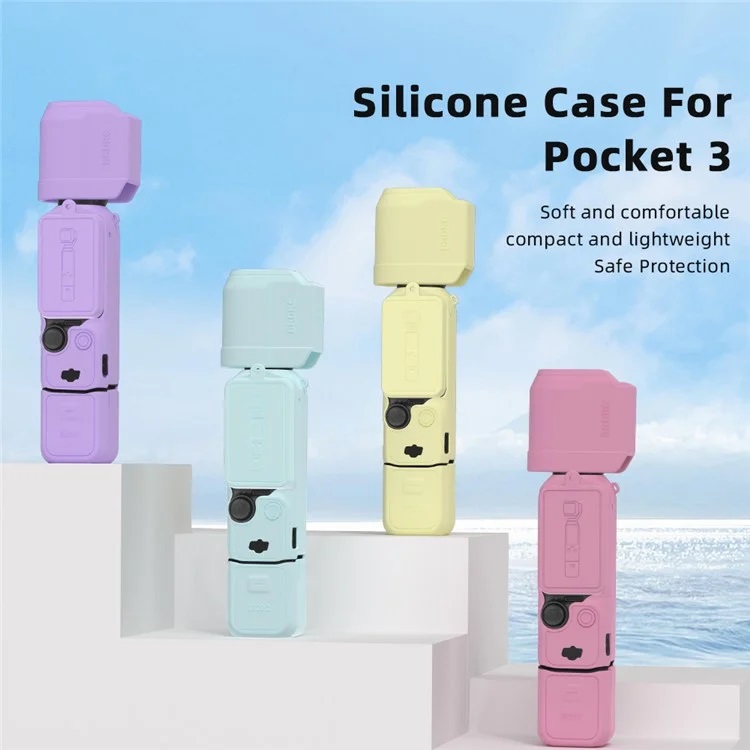 Silicone Protective Case Cover Sleeve For DJI OSMO Pocket 3 (Purple)
