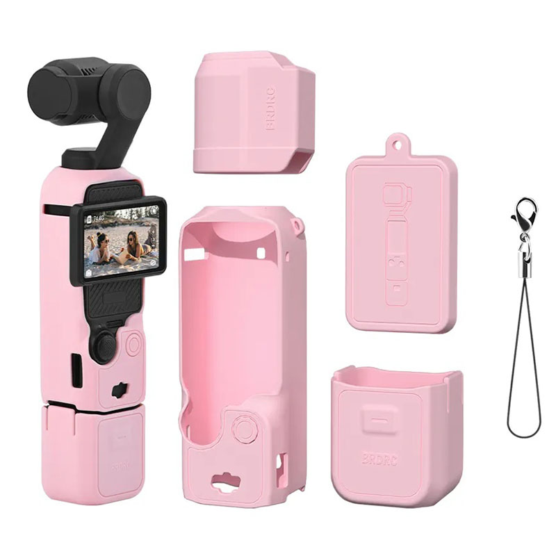 Silicone Protective Case Cover Sleeve For DJI OSMO Pocket 3 (Pink)