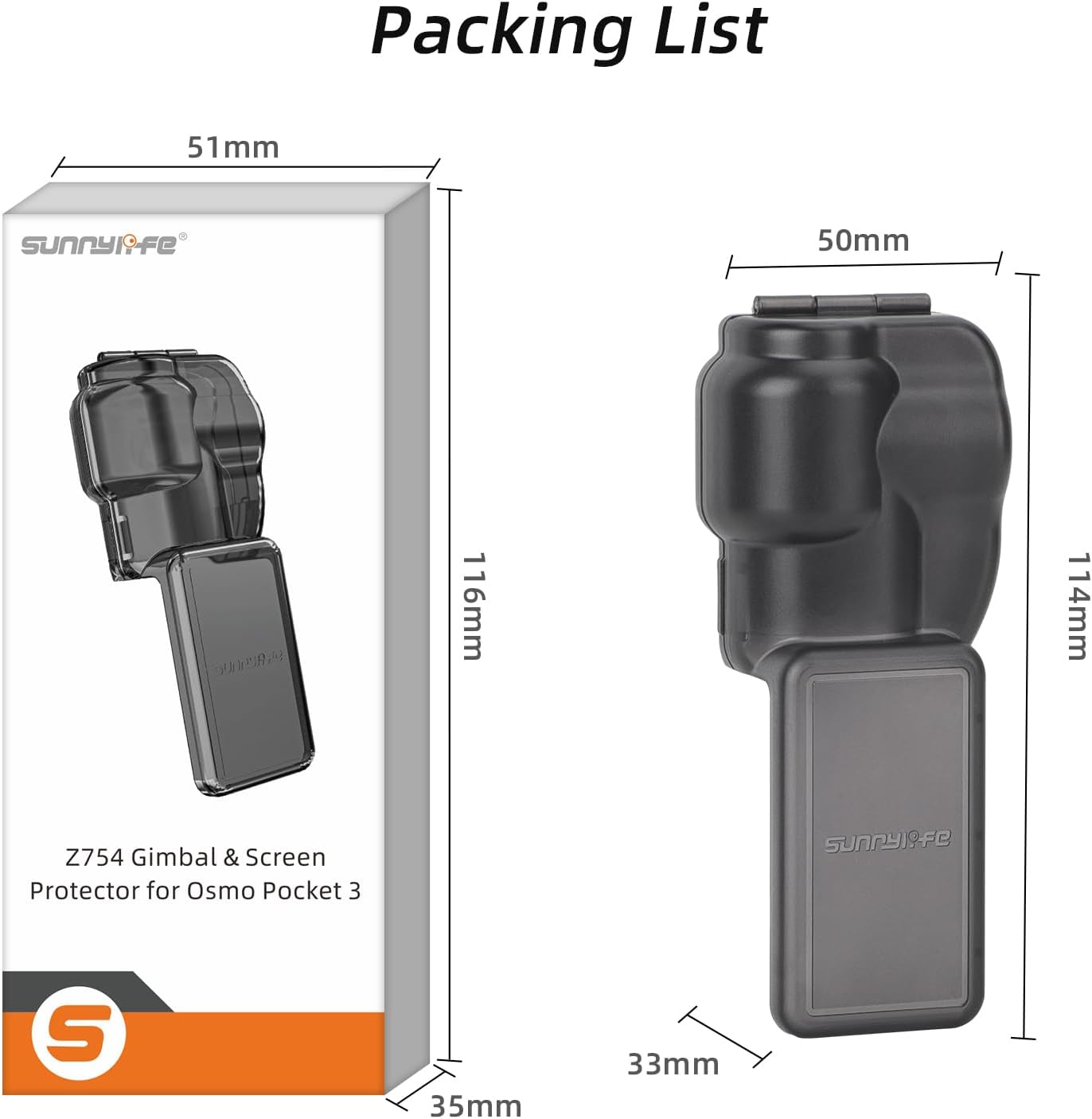 Sunnylife Integrated Gimbal and Screen Protector for DJI Osmo Pocket 3