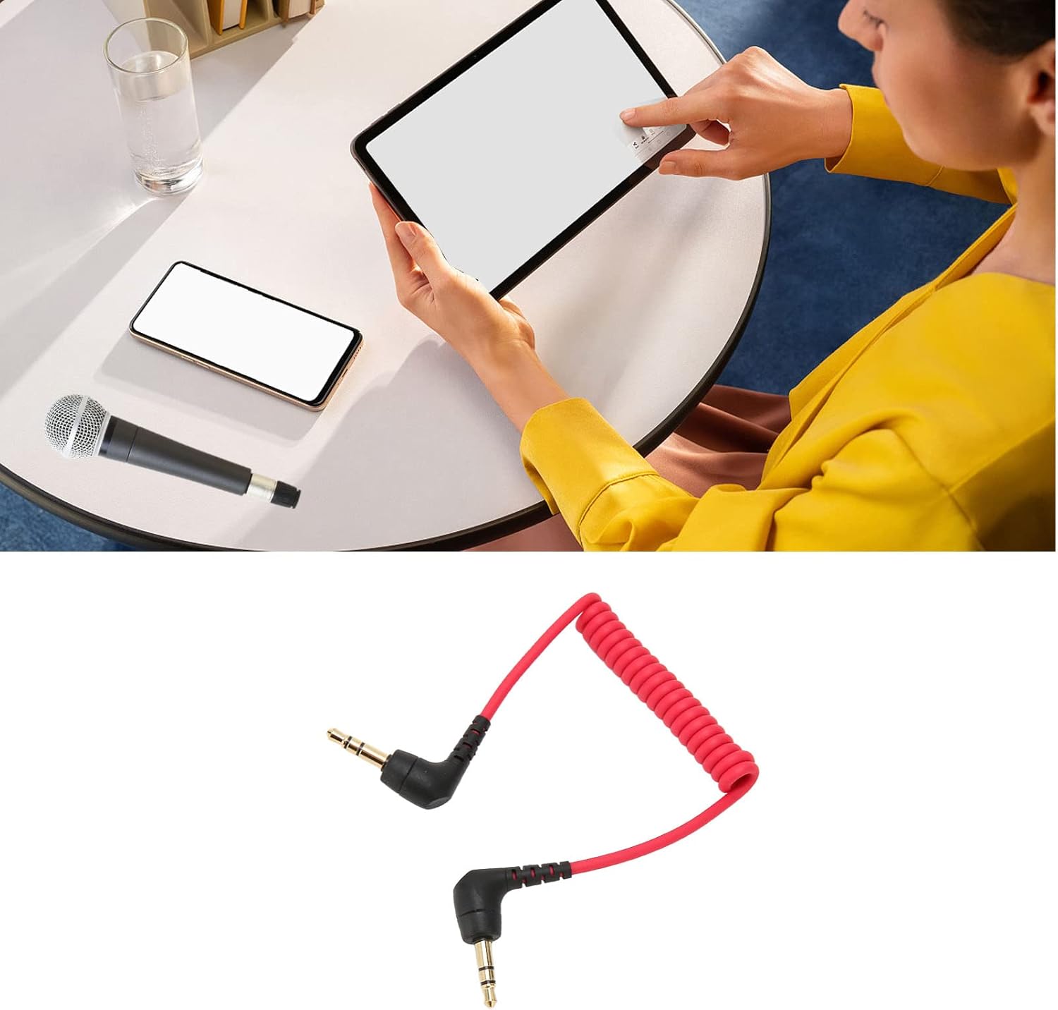 TRS-to-TRS 3.5mm Adapter Microphone Patch Cable