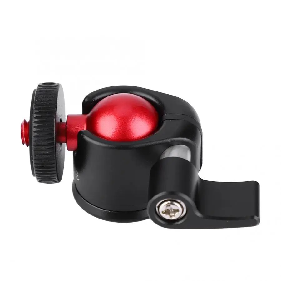 Mini Ball Head Mount Aluminum Alloy 360 Degree 1/4" Screw Mount