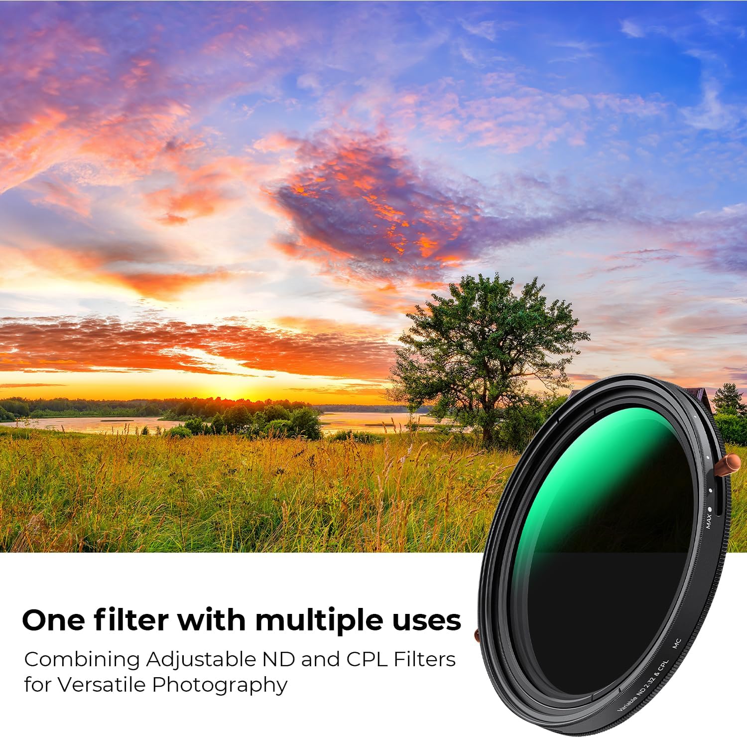 K&F Concept Nano-D Variable ND2-32 & CPL MC Filter 77mm