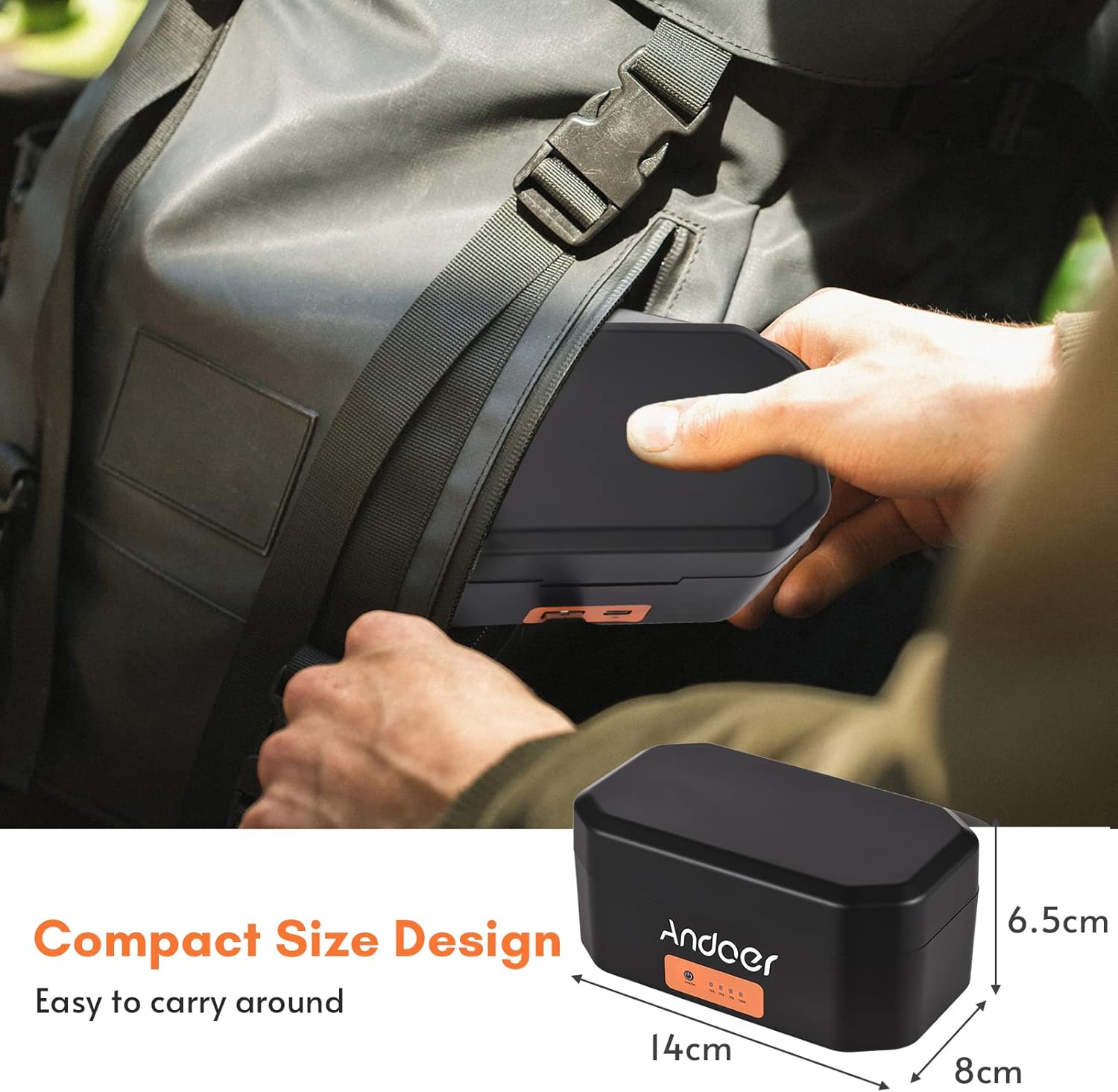 Wireless Microphone Charging Case 3-Slot 4200mAh USB-C PD Battery Quick Charge Charger for RODE Wireless GO I/GO II