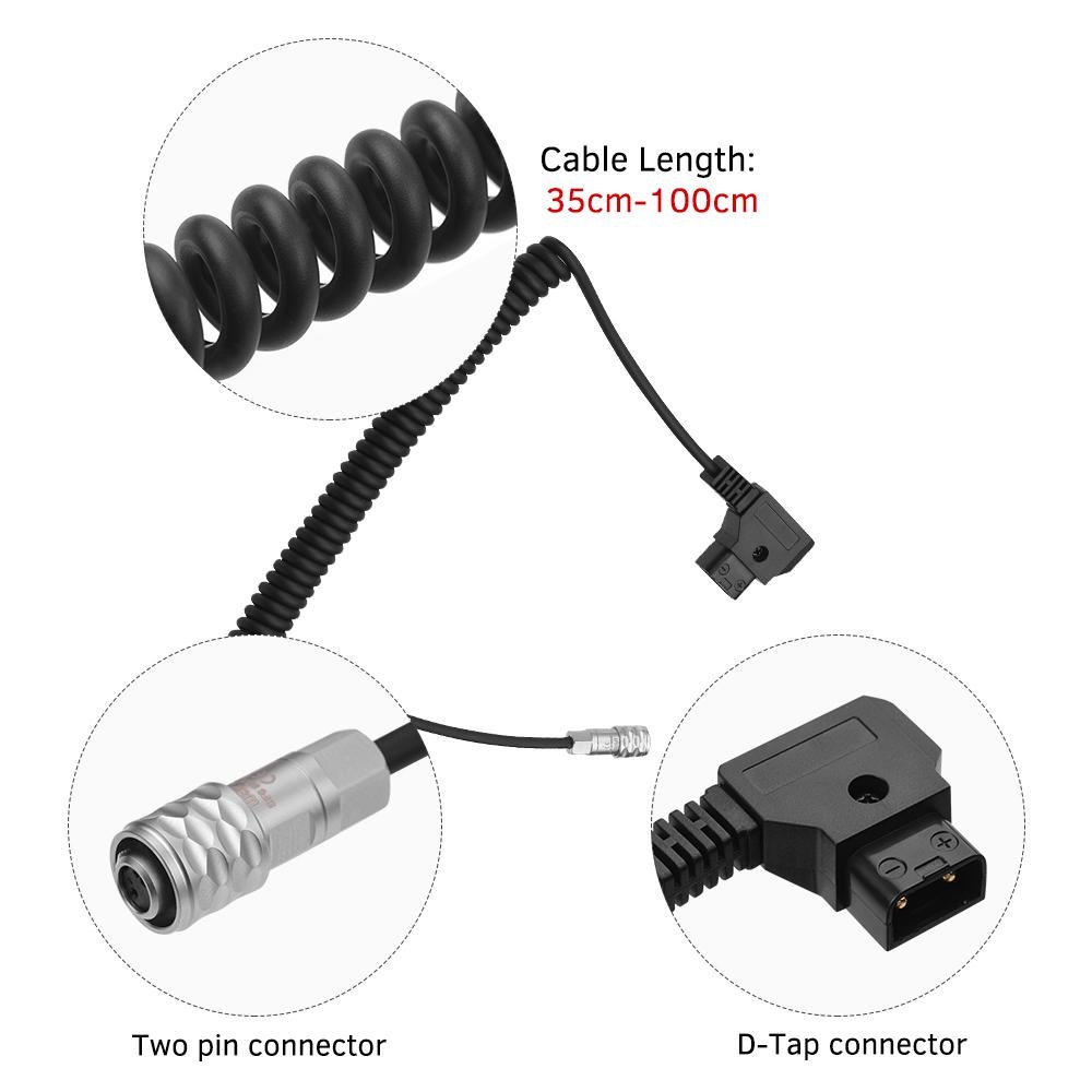 D-Tap To BMPCC 4K 2 Pin Locking Power Cable for Blackmagic Pocket Cinema Camera 4K for Sony