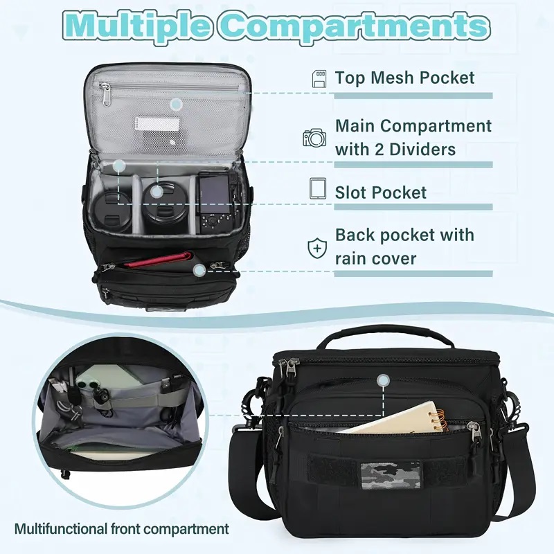 Camera Bag Professional Camera Case Small DSLR Camera Bags Crossbody Camera Sling Bag