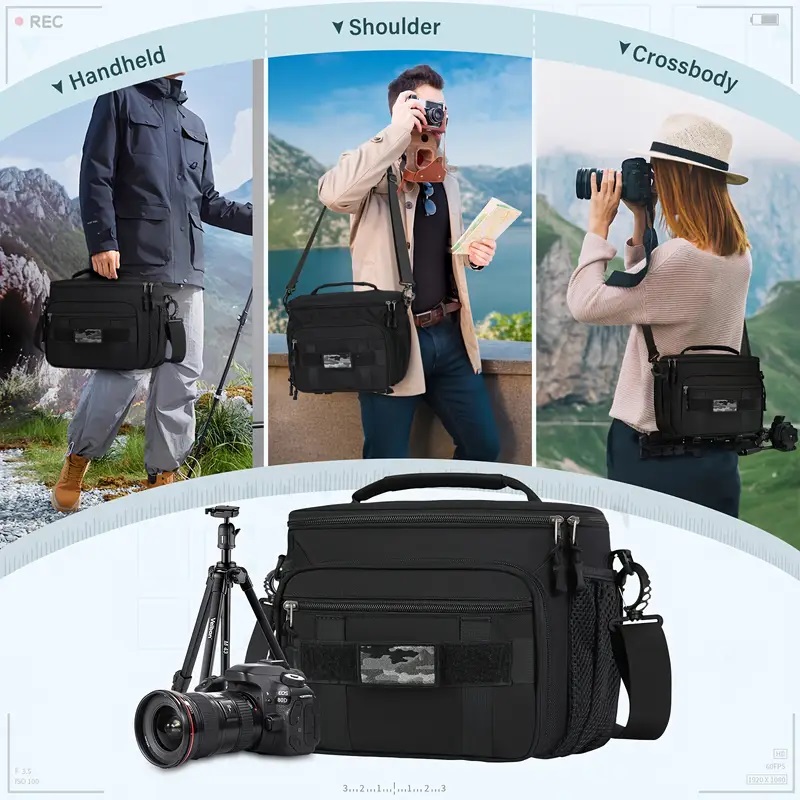 Camera Bag Professional Camera Case Small DSLR Camera Bags Crossbody Camera Sling Bag