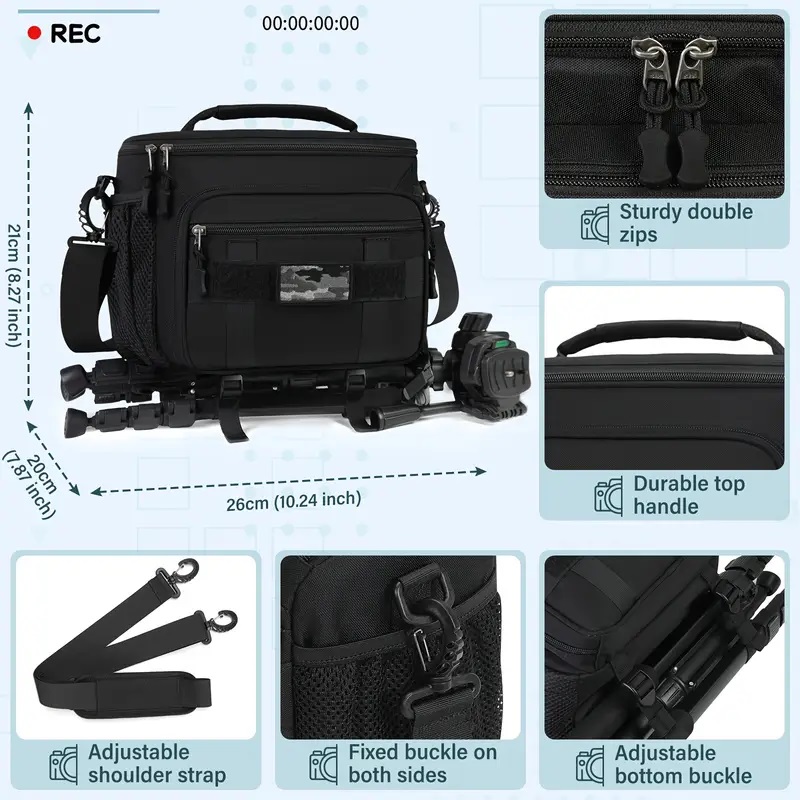 Camera Bag Professional Camera Case Small DSLR Camera Bags Crossbody Camera Sling Bag