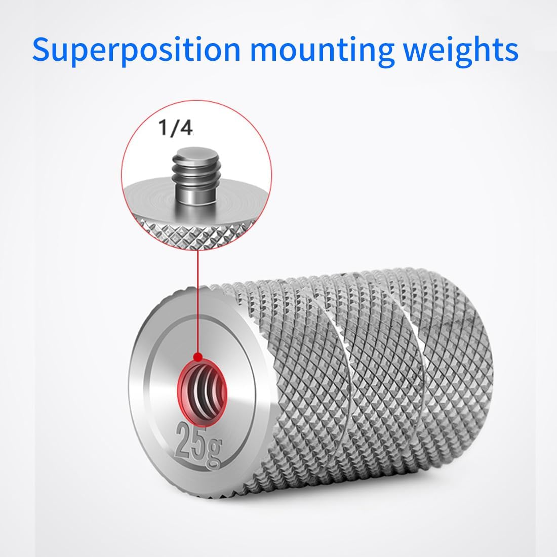 Gimbal Counterweight 25g Set for Ronin S Balance Clump Weight 25g with 1/4" inch Screw Hole