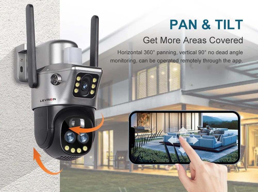 SOLAR CAMERA LS-CS3U-4G-10X-SA 12MP Three-Lens 4G PTZ Camera Outdoor