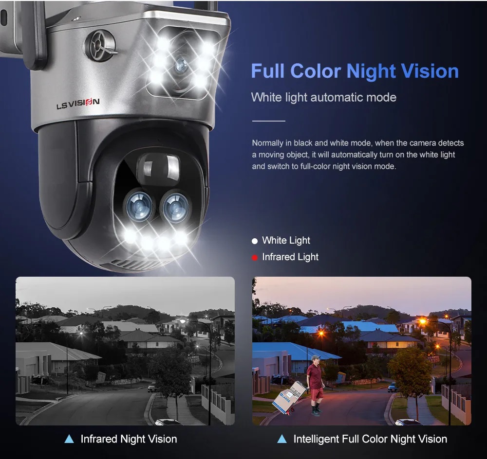 SOLAR CAMERA LS-CS3U-4G-10X-SA 12MP Three-Lens 4G PTZ Camera Outdoor