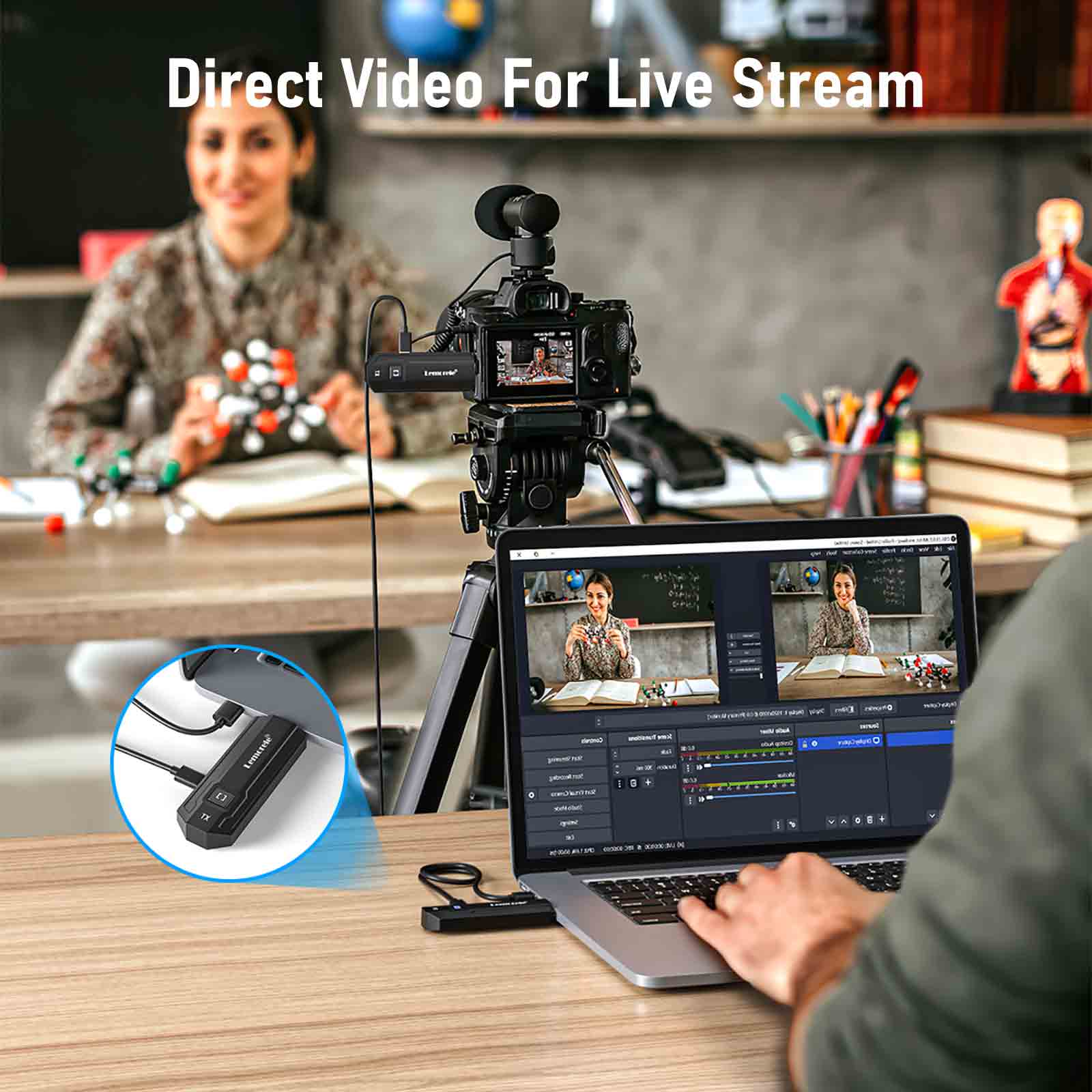 Lemorele P20 Wireless HDMI Transmiter Receiver 1080P Display Dongle Extender AV Adapter