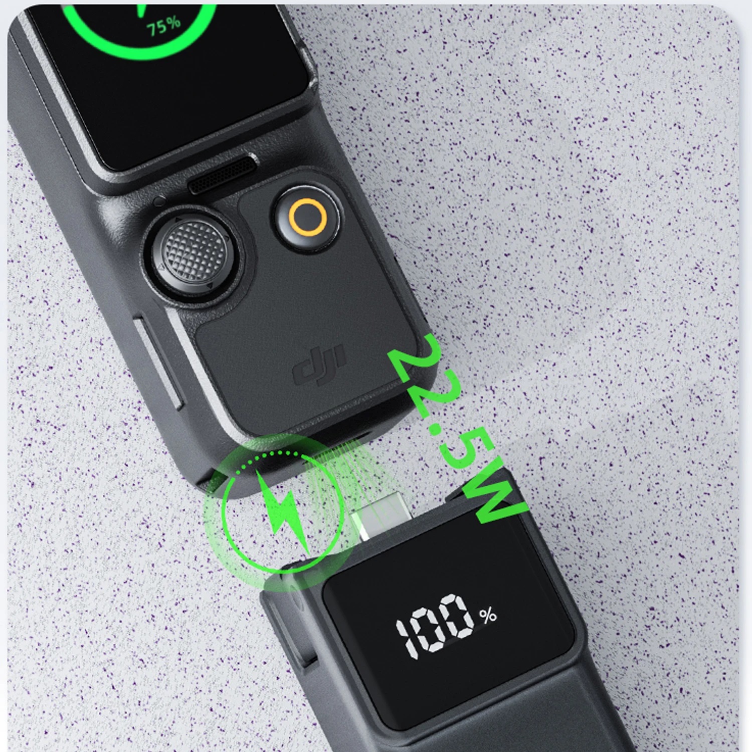 Portable Battery Handle for DJI Osmo Pocket 3 5000mAh with MINI Tripod