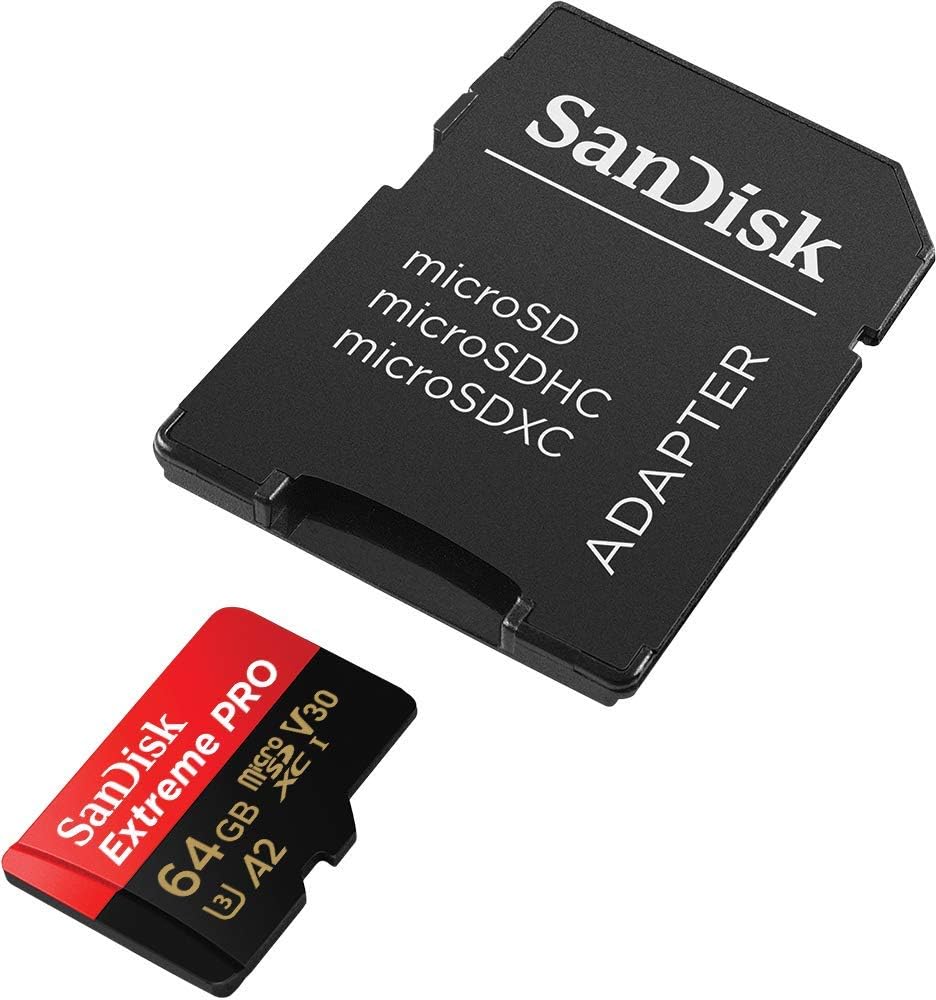 Sandisk Extreme Pro 64GB MicroSDXC 200MB/s Memory Card with SD Adapter