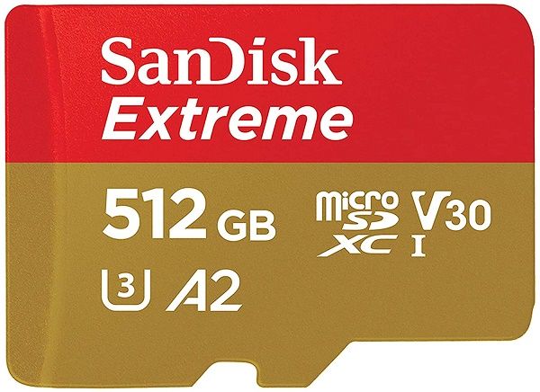 Sandisk Extreme 512GB MicroSDXC 190MB/s Memory Card