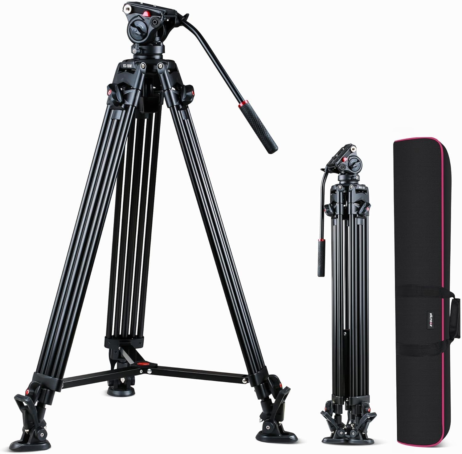 VILTROX VX-18M Heavy-Duty Video Tripod with VT-01 Fluid Head VILTROX VX-18M Heavy-Duty Video Tripod with VT-01 Fluid Head