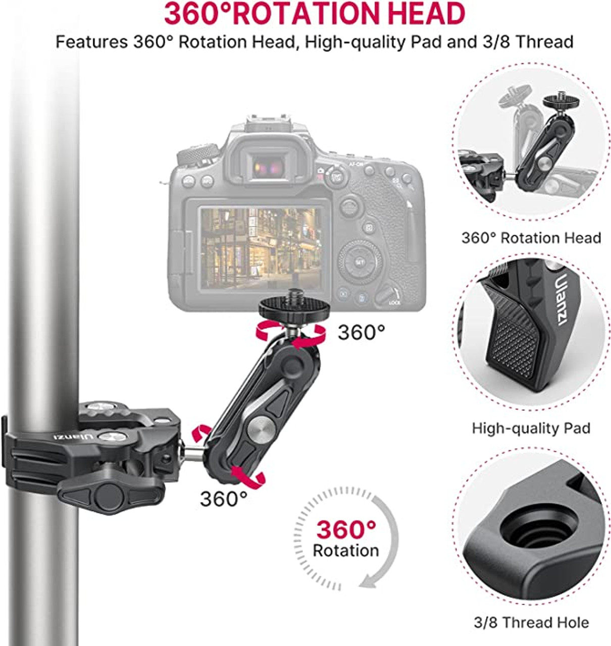 Ulanzi R094 Multi-Functional Super Clamp with Magic Arm