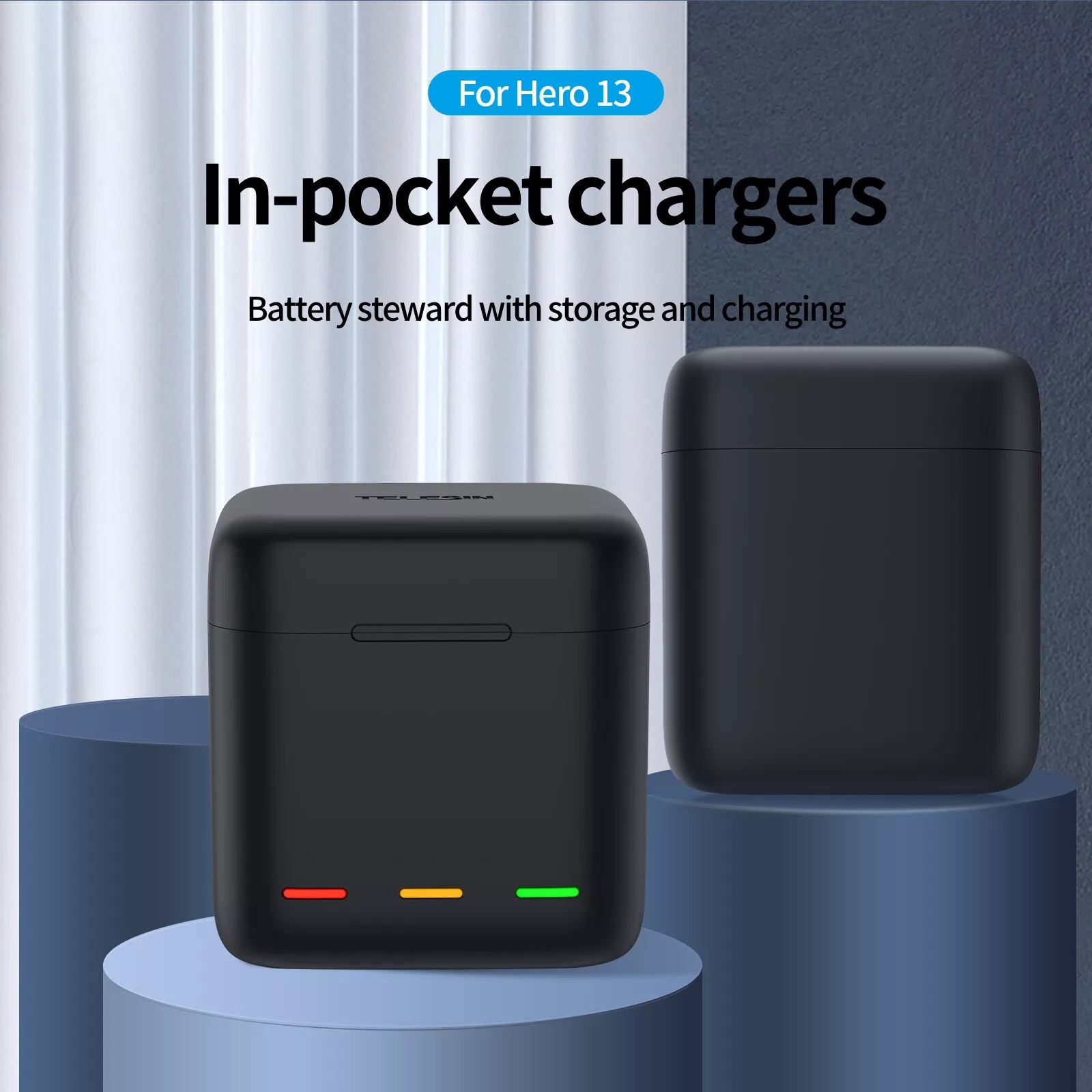 TELESIN Retractable Charging Box for GoPro Hero 13