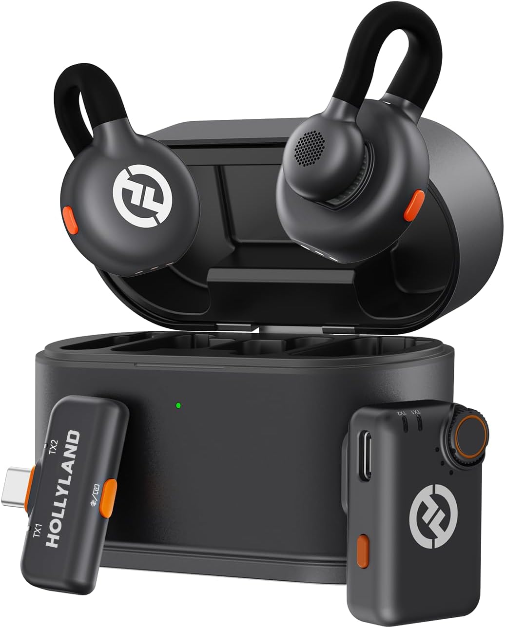 Hollyland LARK M2S Mini Combo 2-Person Wireless Microphone System for Cameras and Mobile Devices