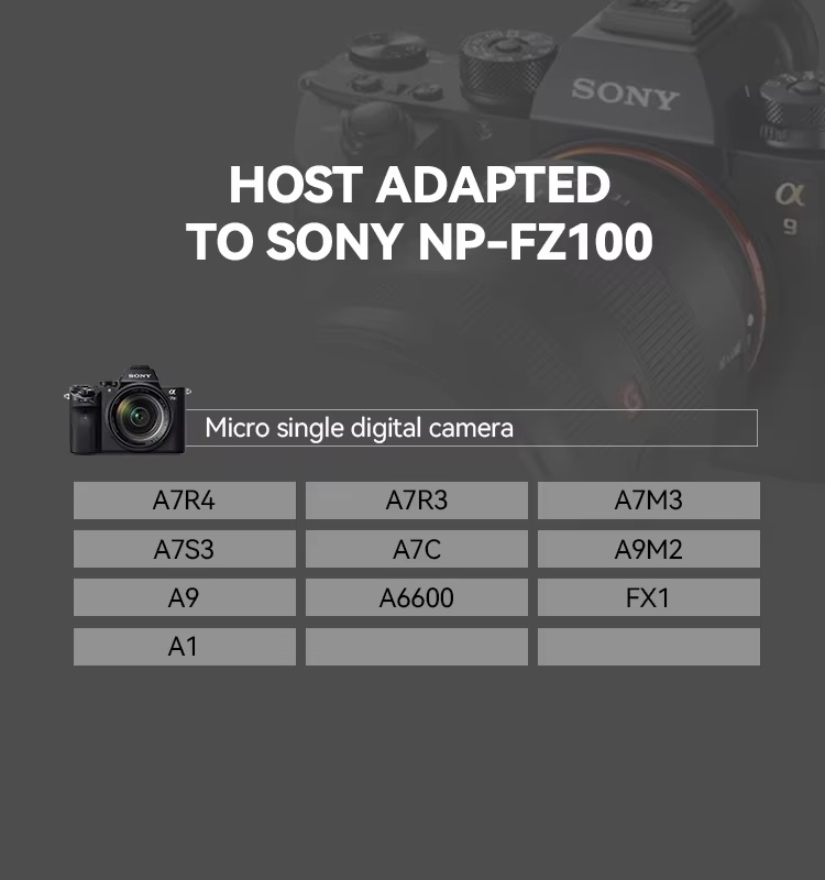 FB-NP-FZ100 Lithium-Ion Rechargeable Battery FB-NP-FZ100 Lithium-Ion Rechargeable Battery
