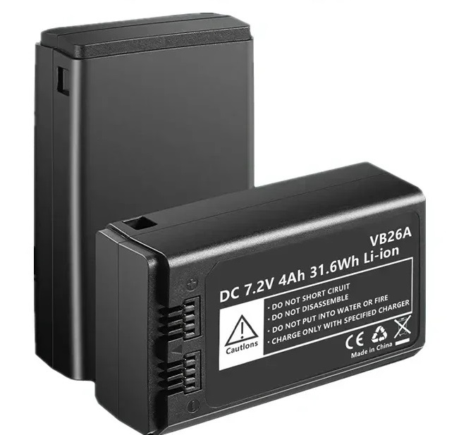 VB26A DC 7.2V 4000mAh 21.6Wh Lithium Battery Power Pack V1S V1N V1C V1F V1O V1 V860III V850III Flash