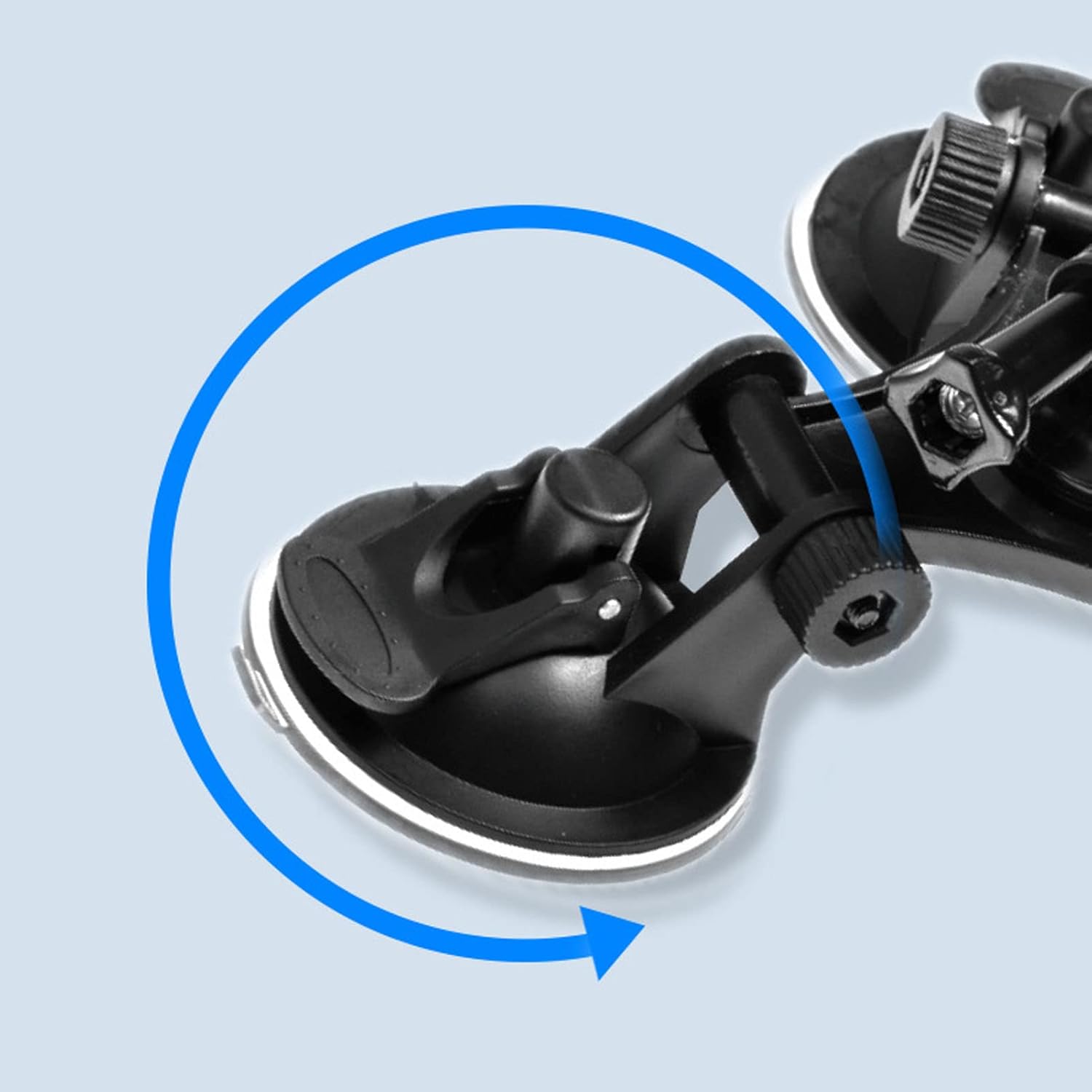 Triple Suction Cup Mount with 1/4 Threaded Head 360 Degree Tripod Ball Head