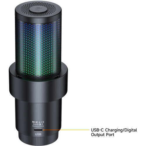 COMICA Audio EJoy Uni Pro D RGB Cardioid Condenser Wireless/USB-C Microphone with Desktop Stand