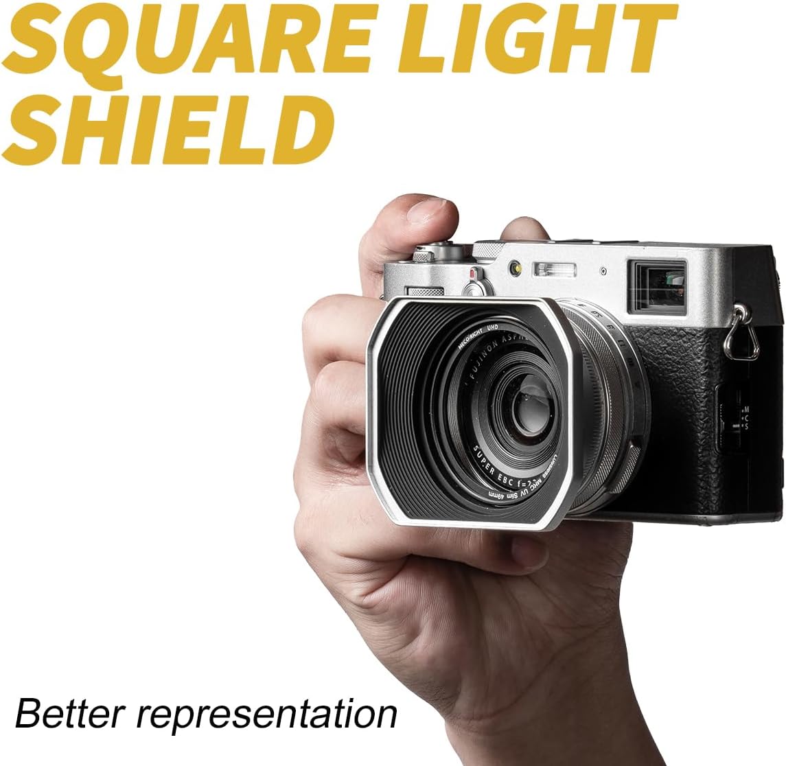 MRCUV Adapter Hood Kit for FUJIFILM X100 Series X100/X100V/X100VI/X100F/X100S/X100T (Black)