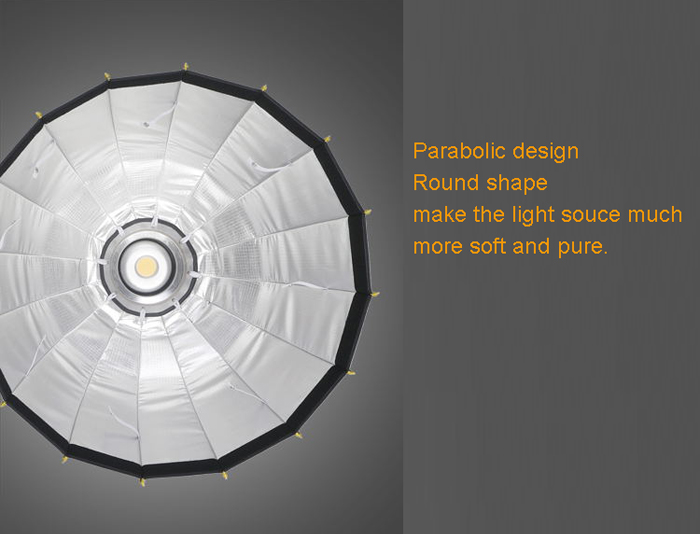 NiceFoto LED-Φ60g Quick Set-up Parabolic Softbox With Grid 60cm