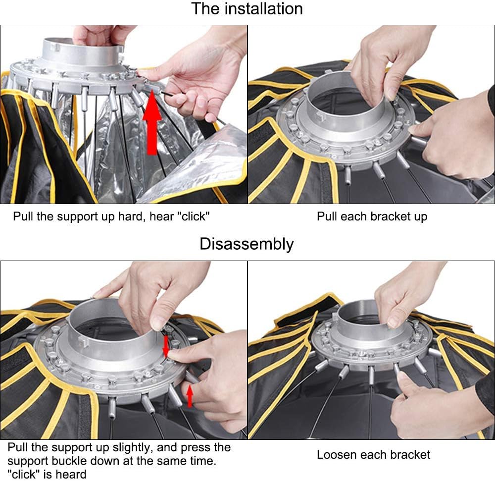 NiceFoto 70Pro Quick Installation Deep Softbox With Grid 70cm