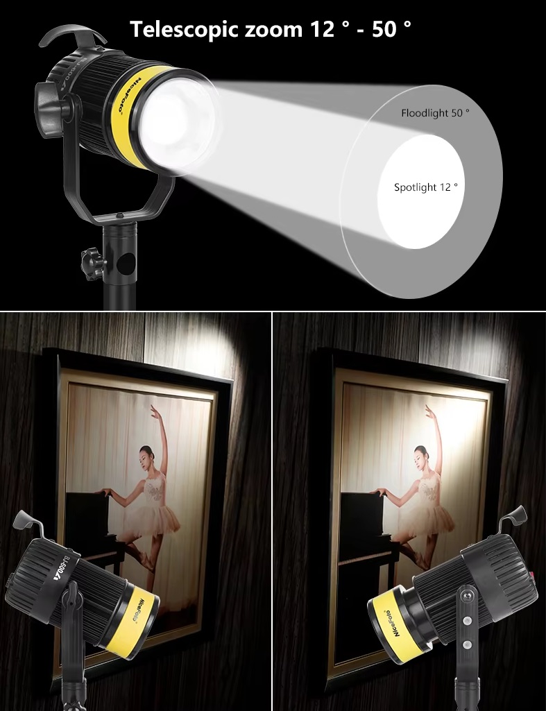 NiceFoto BJ-600A 30W Bi-Color Zoom LED Video Light