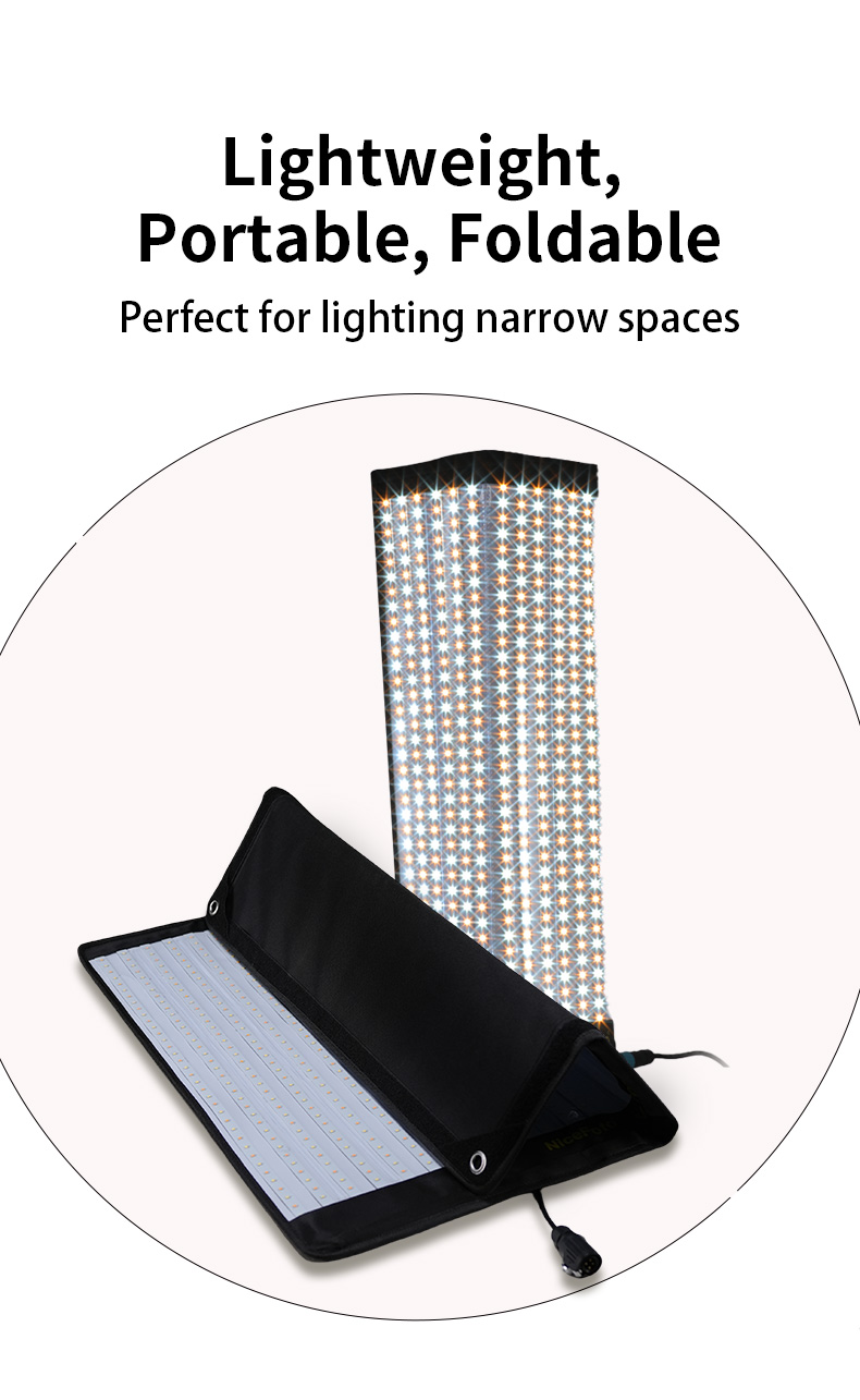 NiceFoto FB-1000A 100W Bi-Color Folding Fabric LED Light