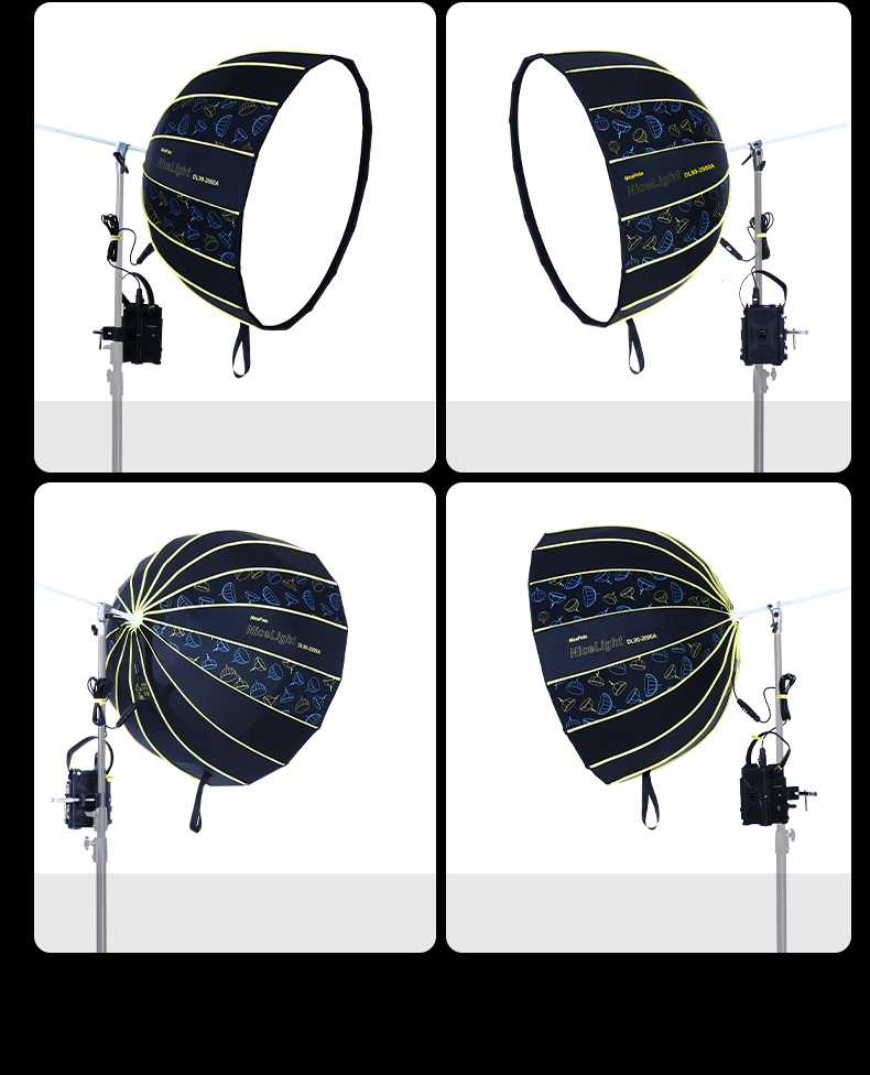 NiceFoto DL80-1000A 100W Bi-Color Umbrella Light(With Grid)