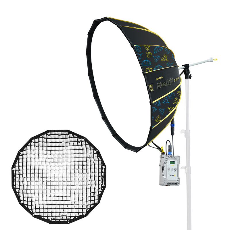 NiceFoto DF80-1000A 100W Bi-Color Umbrella Light(With Grid)