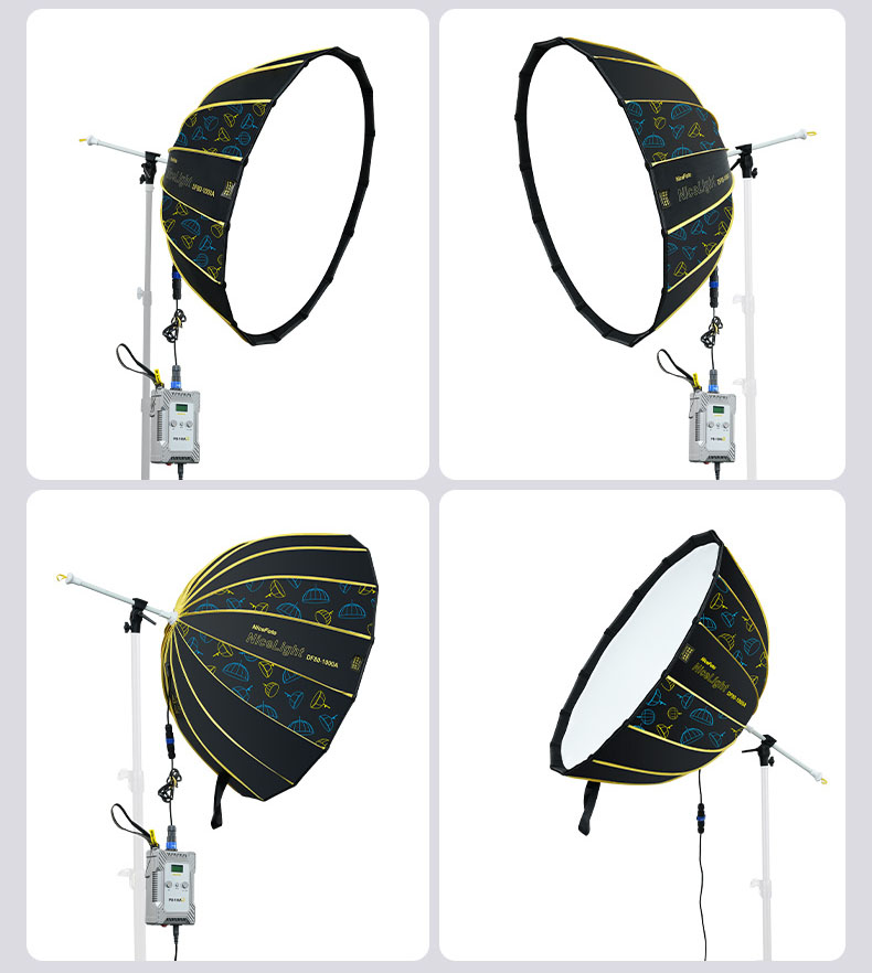 NiceFoto DF80-1000A 100W Bi-Color Umbrella Light(With Grid)