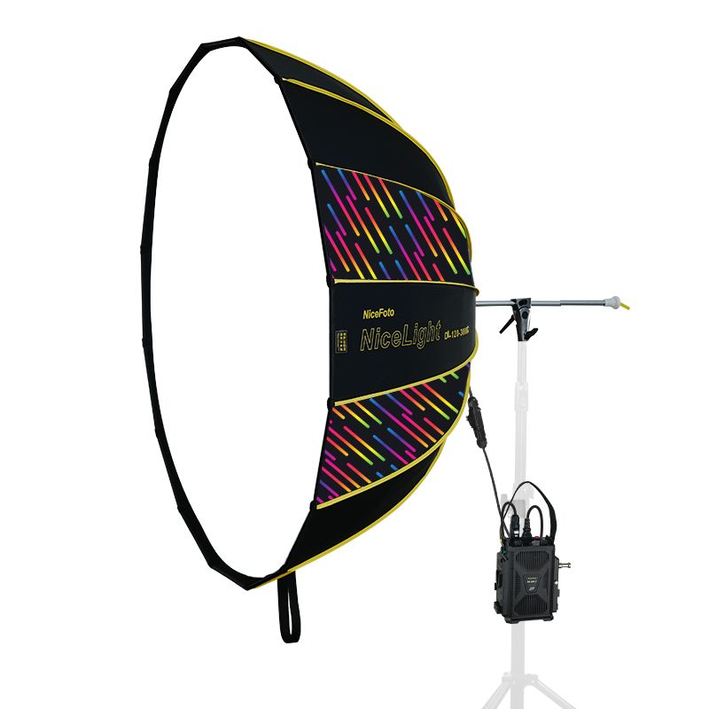 NiceFoto DL120-3000C 300W RGB Umbrella Light(With Grid)
