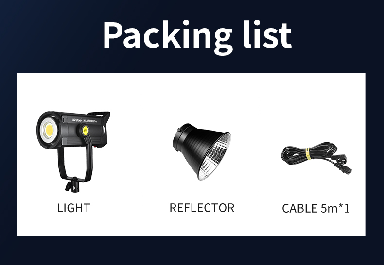 NiceFoto HC-1000A.Pro 100W Bi-Color COB LED Video Light