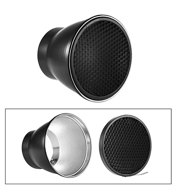 7Inch Standard Reflector Diffuser Lamp Shade Dish with Honeycomb Grid Bowens Mount