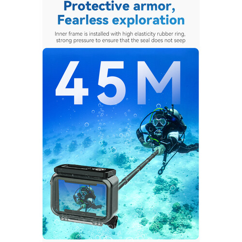 TELESIN Waterproof Case for DJI Osmo Action 3/4/5 Pro