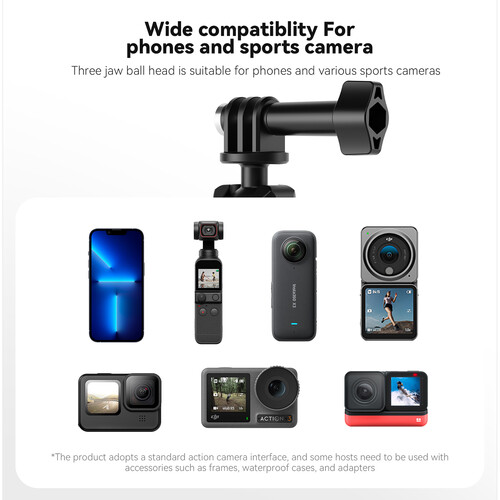 TELESIN Upgraded General Suction Cup Mount With Phone Clip