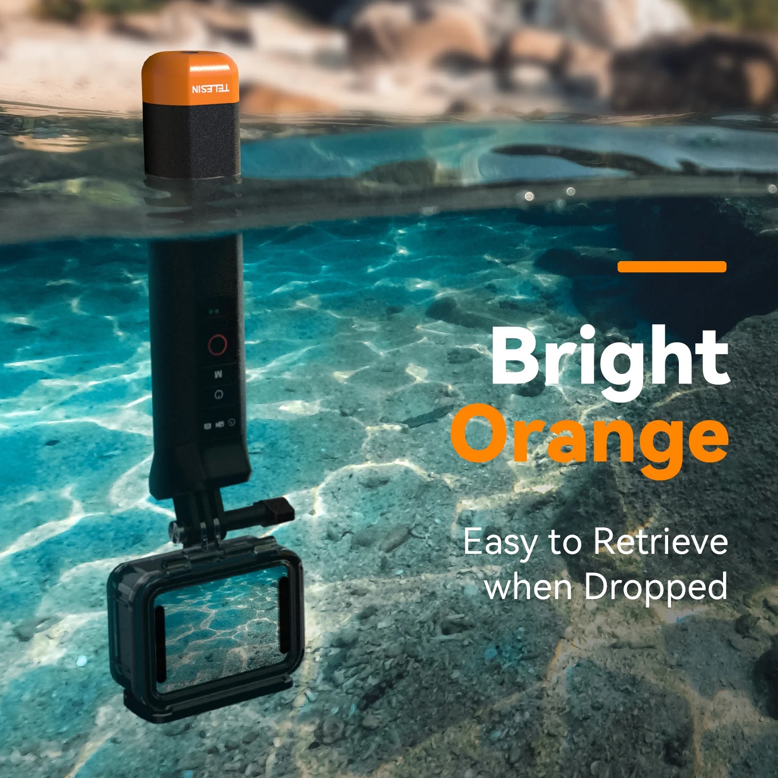 TELESIN Floating Hand Grip with Remote Control for HERO 13/12/11/10/9