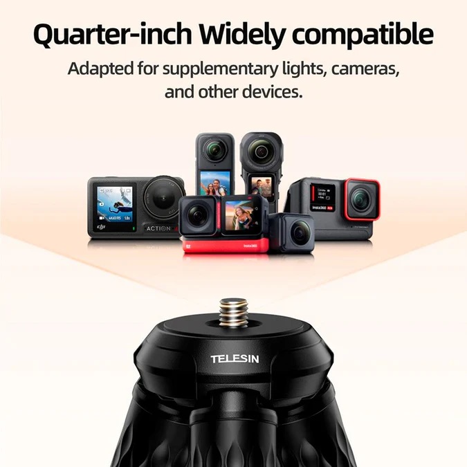 TELESIN Flexible Magnetic Suction Phones Tripod