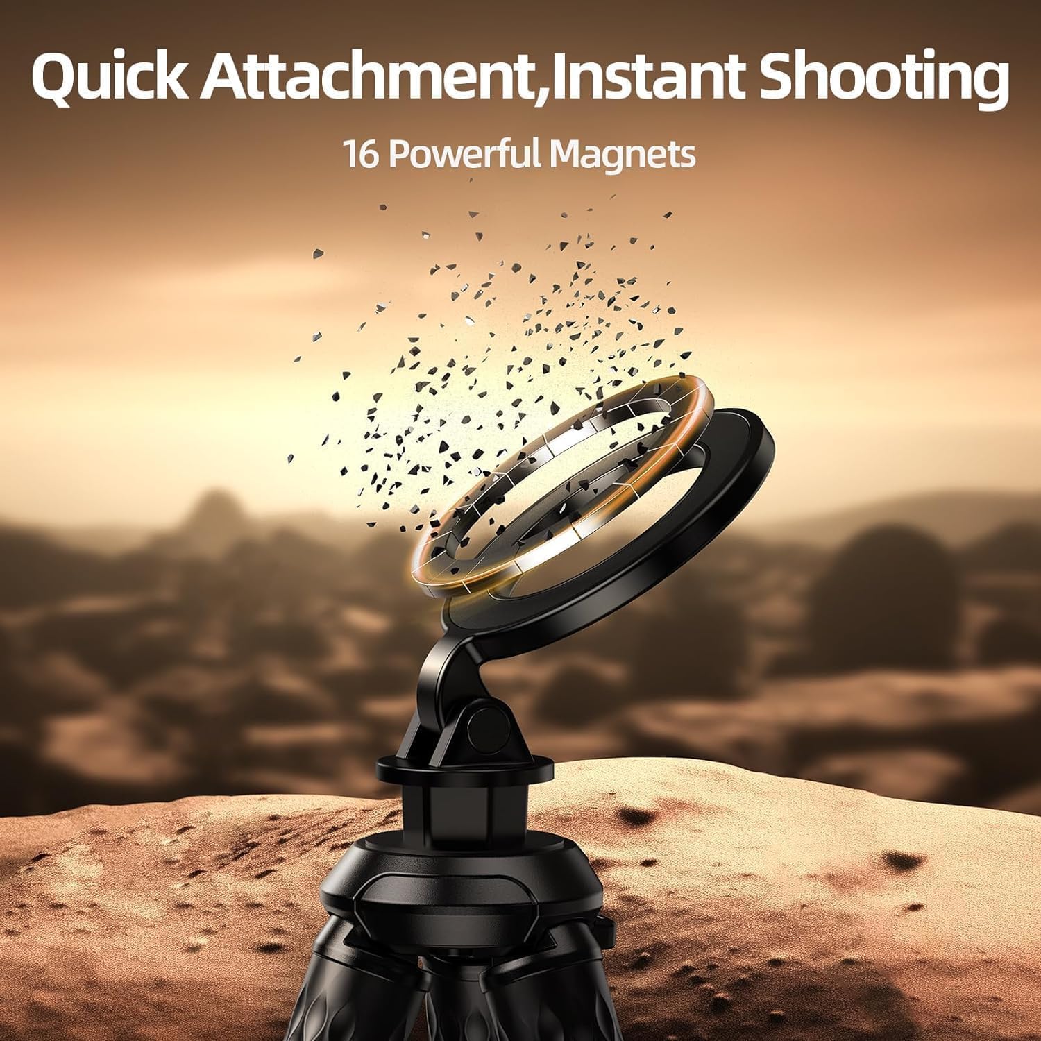 TELESIN Flexible Magnetic Suction Phones Tripod