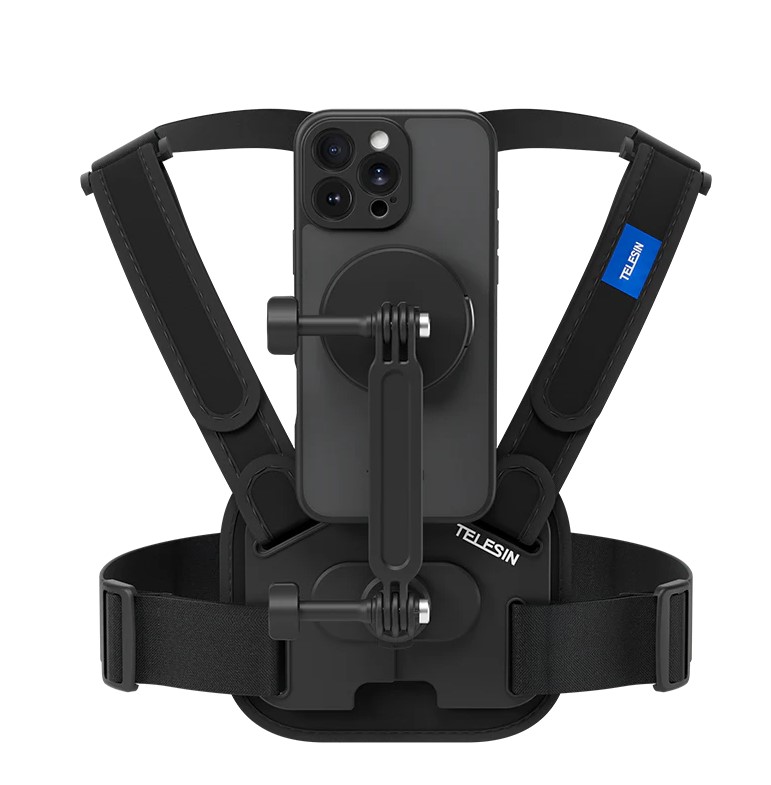 TELESIN Elastic Sports Chest Strap for iPhone 16 Pro