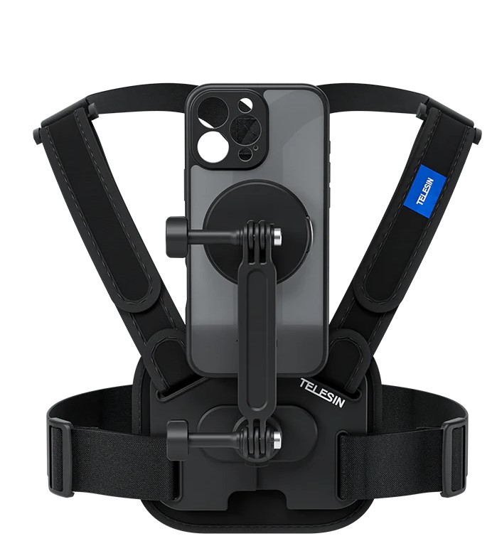 TELESIN Elastic Sports Chest Strap for iPhone 16 Pro
